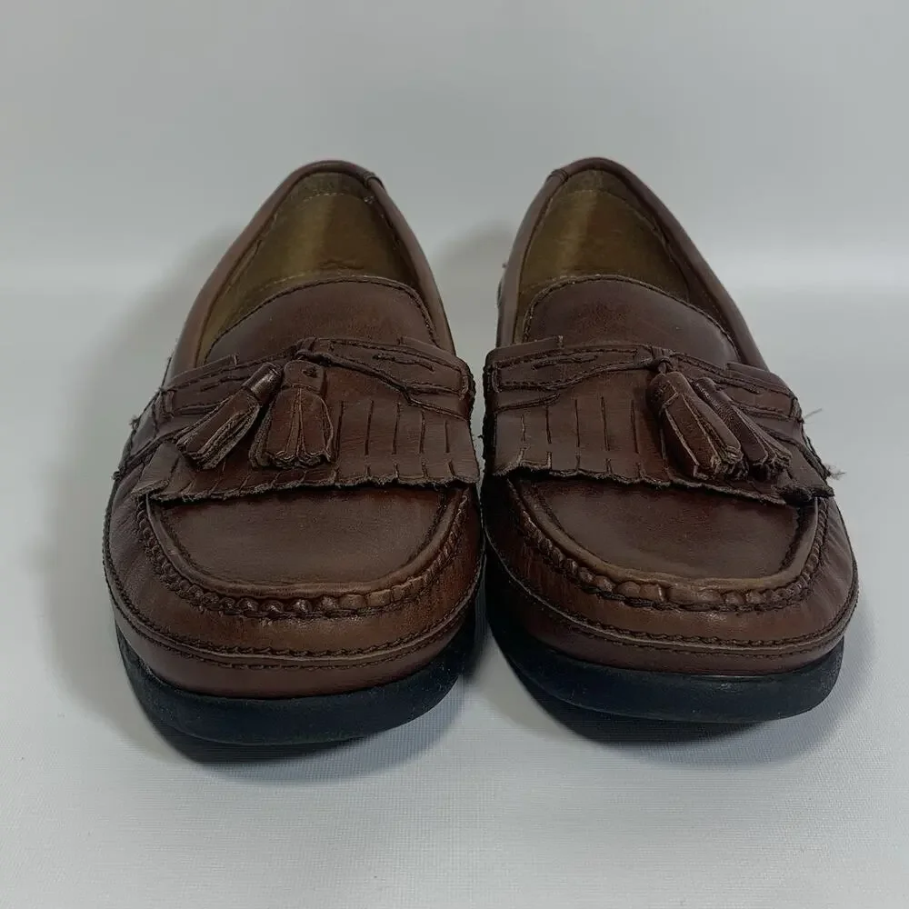 Dockers Sinclair Mens Leather Tassel Loafers Brown Size 9M